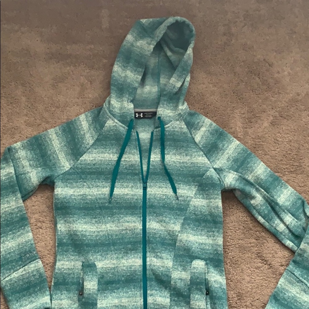 UNDER ARMOUR COLD GEAR STORM 1 ZIP UP HOODIE.